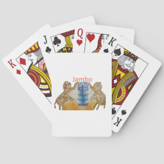 Jambo Jumbo African Kids Elephants Art Print Poker Cards