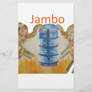 Jambo Jumbo African Kids Elephants Art Print Stationery