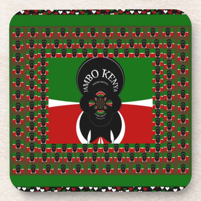 Jambo Kenya Art Print Beverage Coaster (Front)