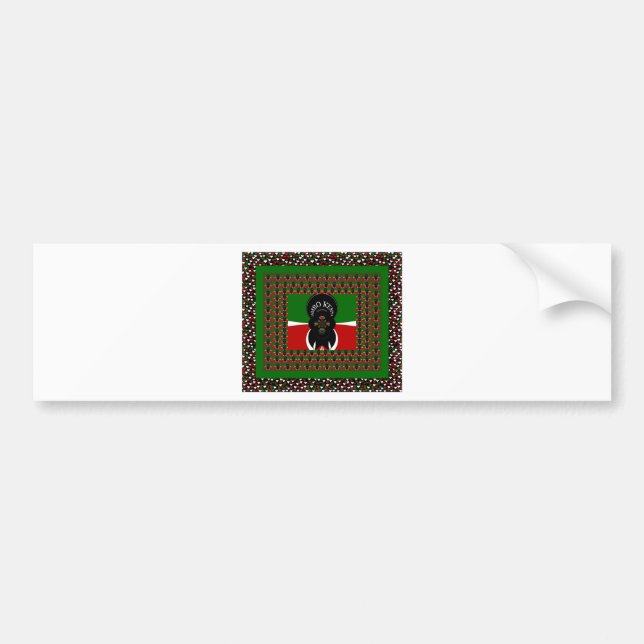 Jambo Kenya Art Print Bumper Sticker (Front)