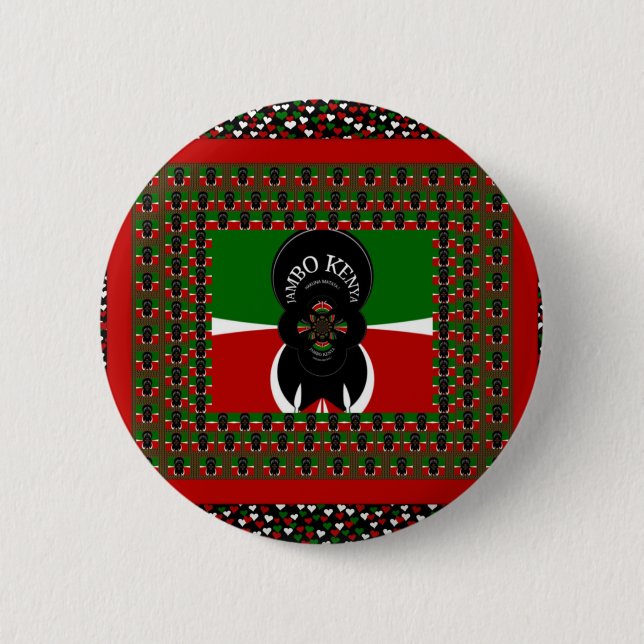 Jambo Kenya Art Print Button (Front)