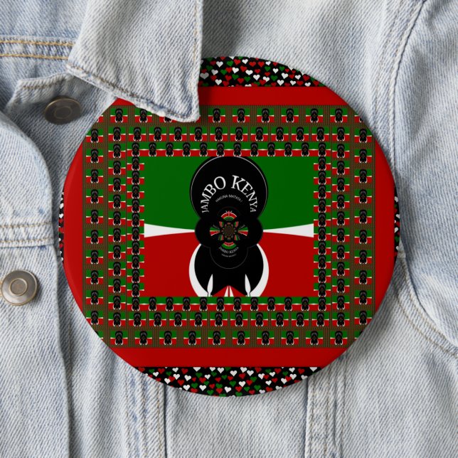Jambo Kenya Art Print Button (In Situ)