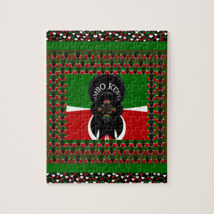 Jambo Kenya Art Print Jigsaw Puzzle