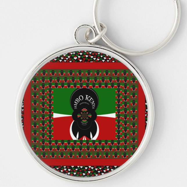 Jambo Kenya Art Print Keychain (Front)