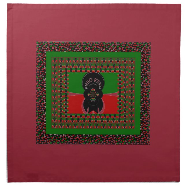 Jambo Kenya Art Print Napkin (Front)