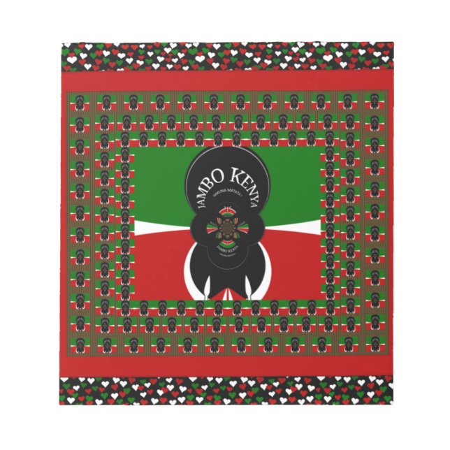 Jambo Kenya Art Print Notepad (Front)