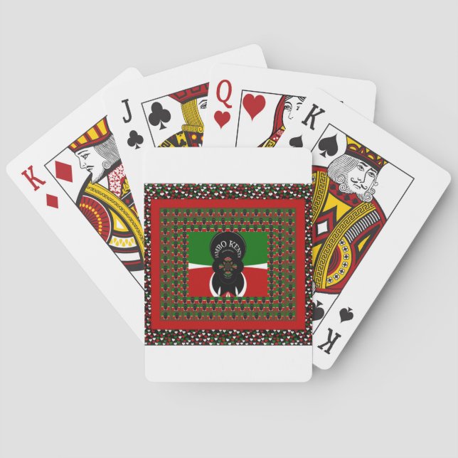 Jambo Kenya Art Print Poker Cards (Back)