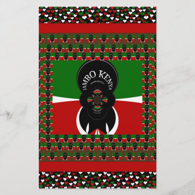 Jambo Kenya Art Print Stationery (Front)