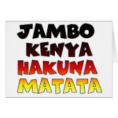 Jambo Kenya Hakuna Matata (Front Horizontal)