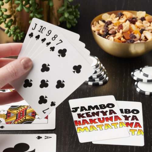 Jambo Kenya Hakuna Matata Poker Cards