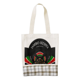Jambo Kenya Leather Handle Zazzle HEART Tote bag