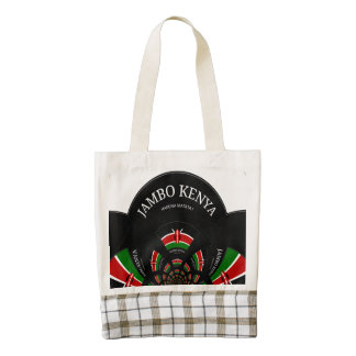 Jambo Kenya Leather Handle Zazzle HEART Tote bag