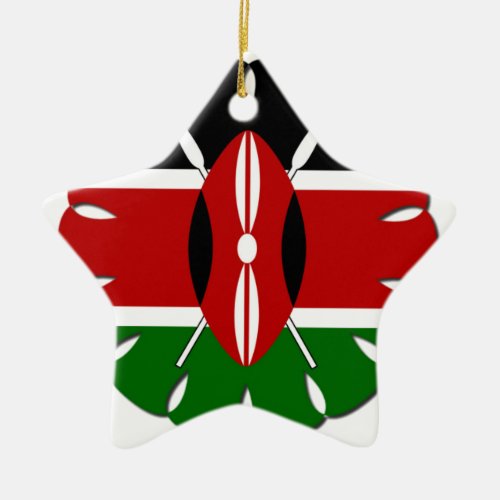 Jambo Kenyan Flag Ceramic Ornament