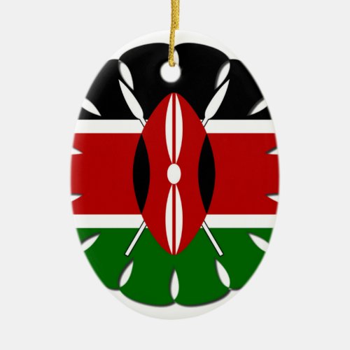 Jambo Kenyan Flag Ceramic Ornament