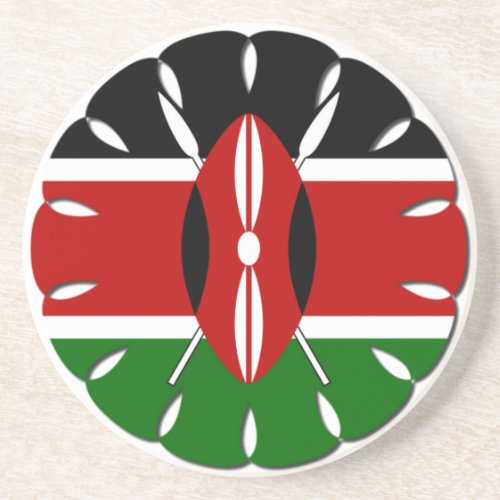 Jambo Kenyan Flag Drink Coaster