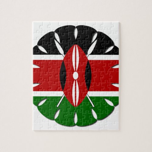 Jambo Kenyan Flag Jigsaw Puzzle