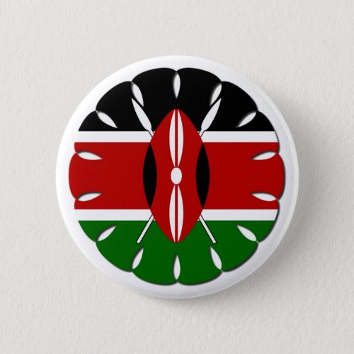 Jambo Kenyan Flag Pinback Button