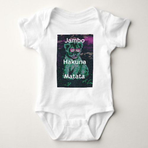 Jambo lion cub hakuna matata baby bodysuit