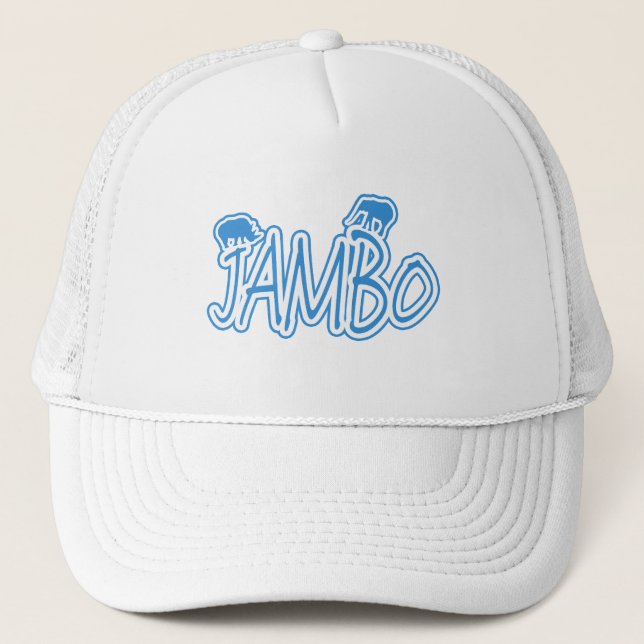 Jambo swahili Hello blue Trucker Hat (Front)