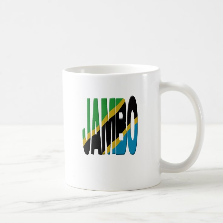 Jambo Swahili Tanzania flag Coffee Mug Zazzle
