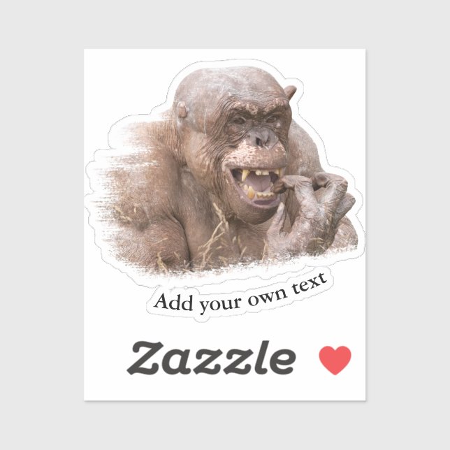 Jambo the hairless Chimpanzee Sticker (Sheet)