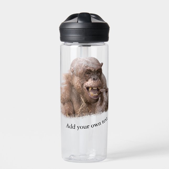 Jambo the hairless Chimpanzee Water Bottle (Front)