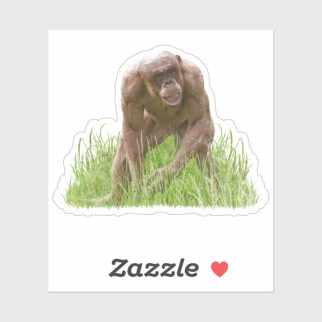 Jambo The Unique Hairless Chimp Sticker (Sheet)