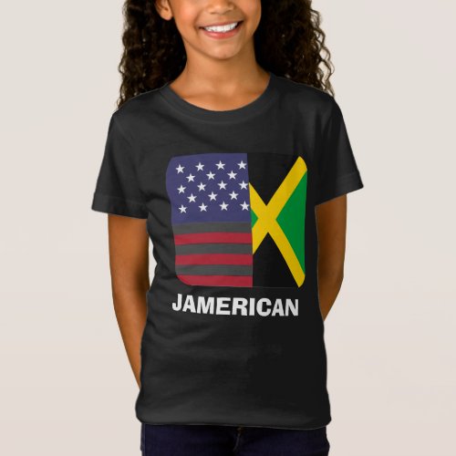 Jamerican  Jamaican American flag 4th of july T_Shirt