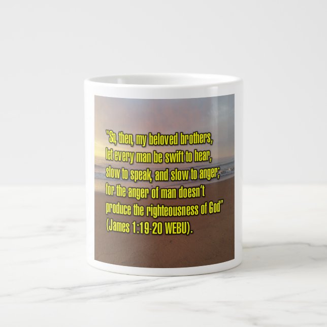 James 1:19-20 WEBU Mug (Front)