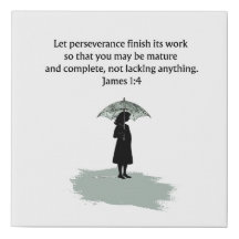 James 1:4 Bible Verse Christian Wall Art