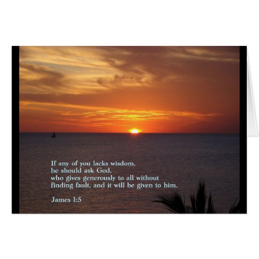 James 1:5 Sunset Cards (Front Horizontal)