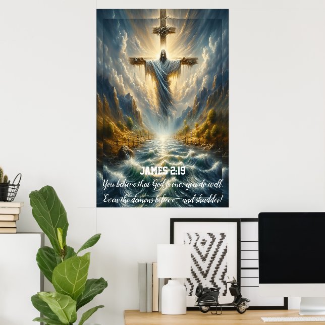 James 2:19 You believe that God is one Poster (Home Office)