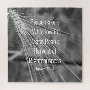 James 3:18 Bible Verse Harvest of Righeousness Jigsaw Puzzle