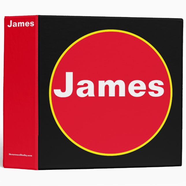 James 3 Ring Binder (Front/Spine)