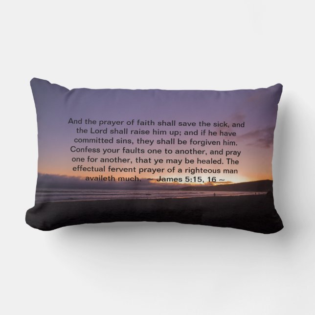 James 5:15- 16 lumbar pillow (Front)