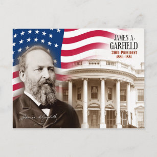 James A. Garfield -  20th President of the U.S. Postcard