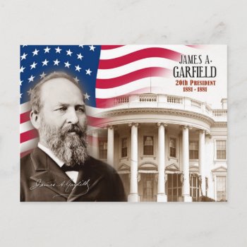James A. Garfield -  20th President Of The U.s. Postcard by HTMimages at Zazzle