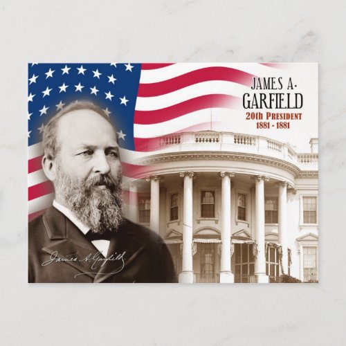 James A Garfield _  20th President of the US Postcard