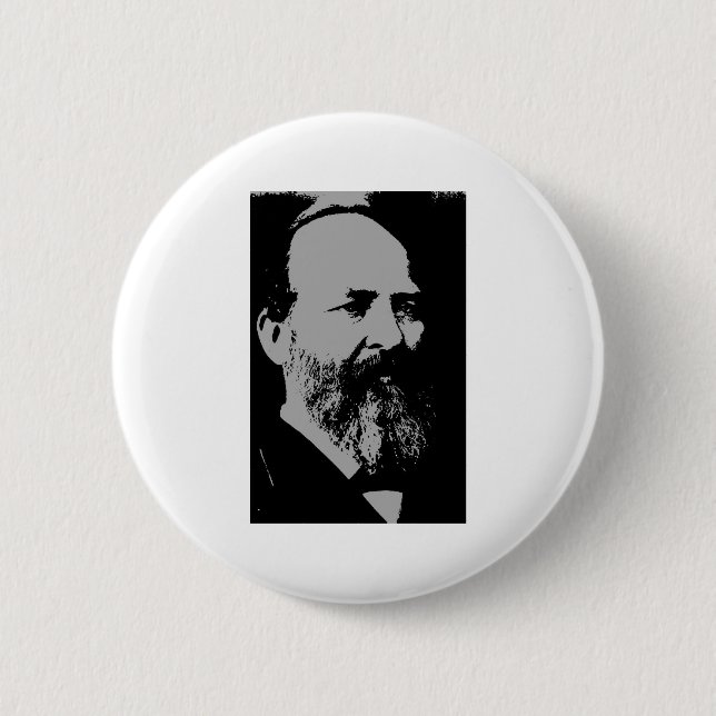 James A. Garfield silhouette Pinback Button (Front)