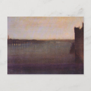James Abbot McNeill Whistler - Nocturne in gray an Postcard