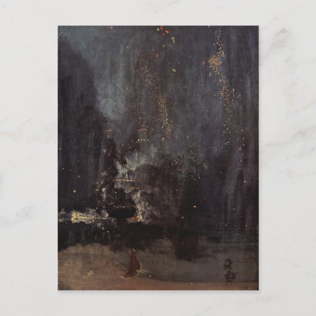 James Abbott McNeill Whistler - Nocturne in black Postcard (Front)