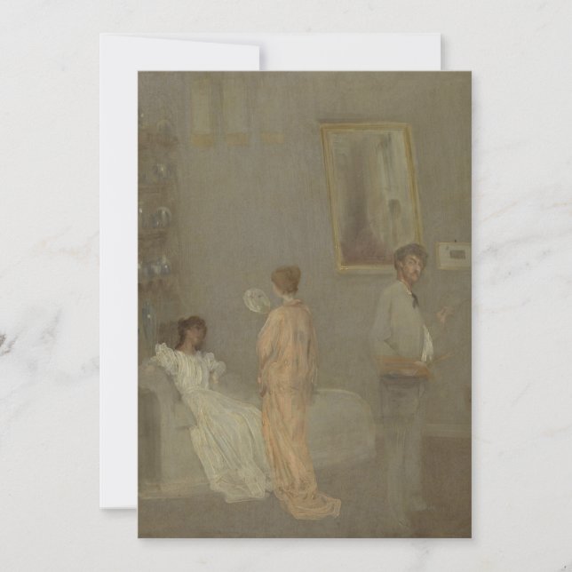 James Abbott McNeill Whistler - The Artist in His  Invitation (Front)