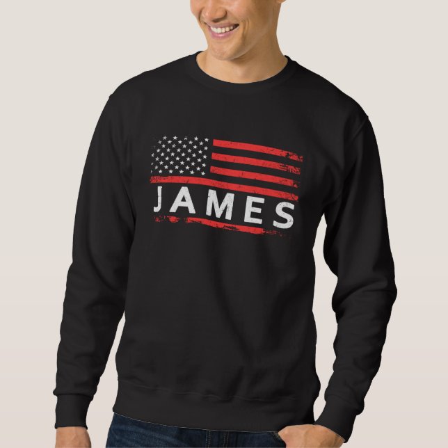 JAMES AMERICAN FLAG  FOR JAMES SWEATSHIRT (Front)