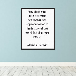 James Baldwin On Reading Quote Canvas Print