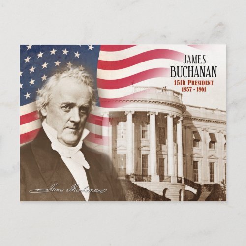 James Buchanan _ 15th President of the US Postcard