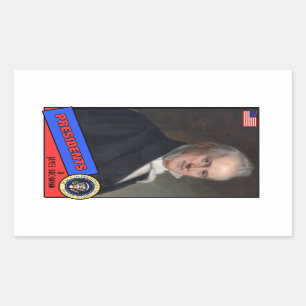 James Buchanan Baseball Card Rectangular Sticker