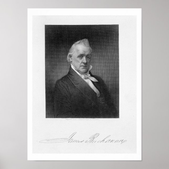 James Buchanan, engraved by Henry Bryan Hall (1800 Poster (Front)