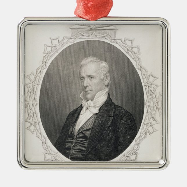 James Buchanan Metal Ornament (Front)