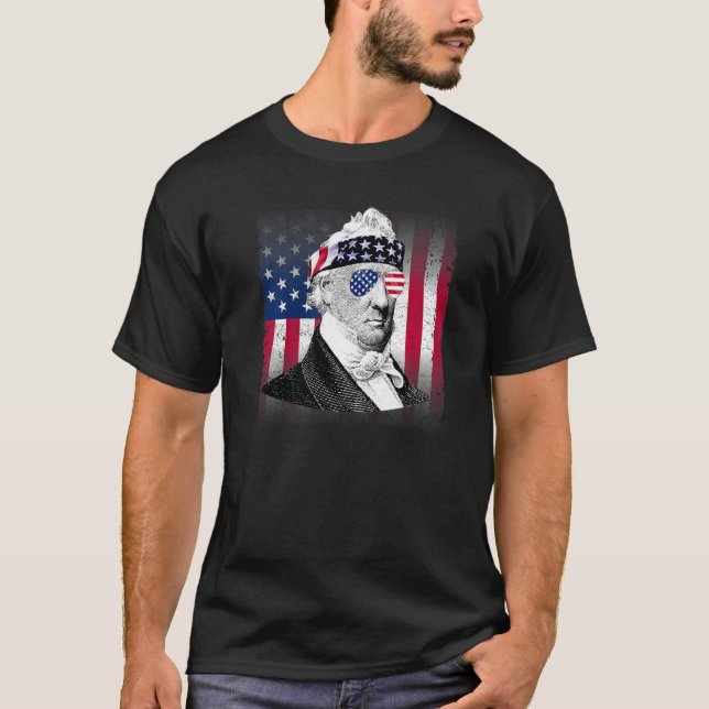 James Buchanan Patriotic American Flag 4th of July T-Shirt (Front)