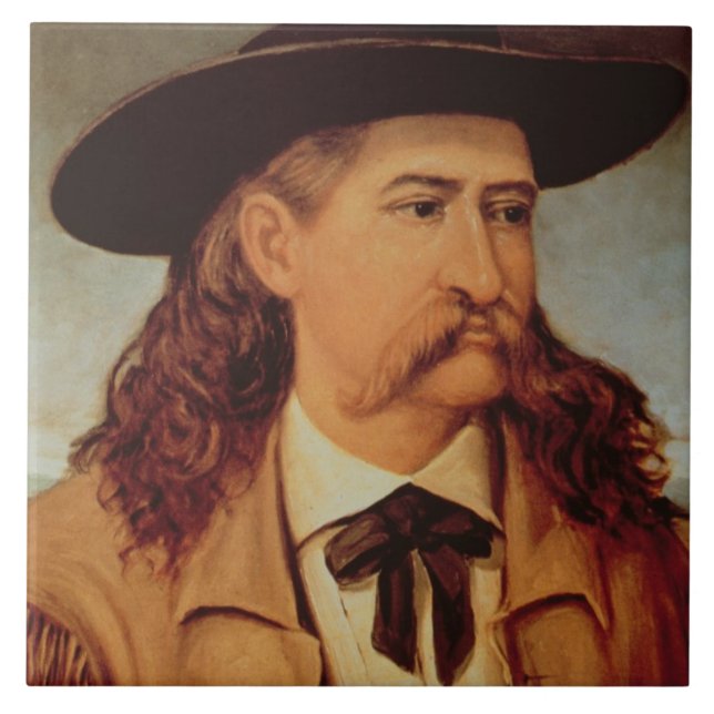 James Butler 'Wild Bill' Hickok (1837-76) 1874 (oi Ceramic Tile (Front)